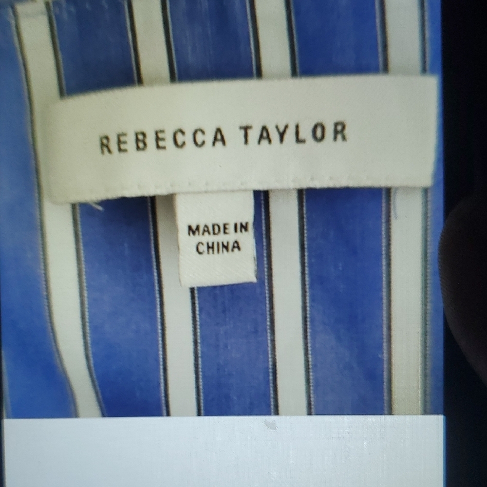 Rebecca Taylor Blue and White Sleeveless Sundress Size 0 - Picture 3 of 10